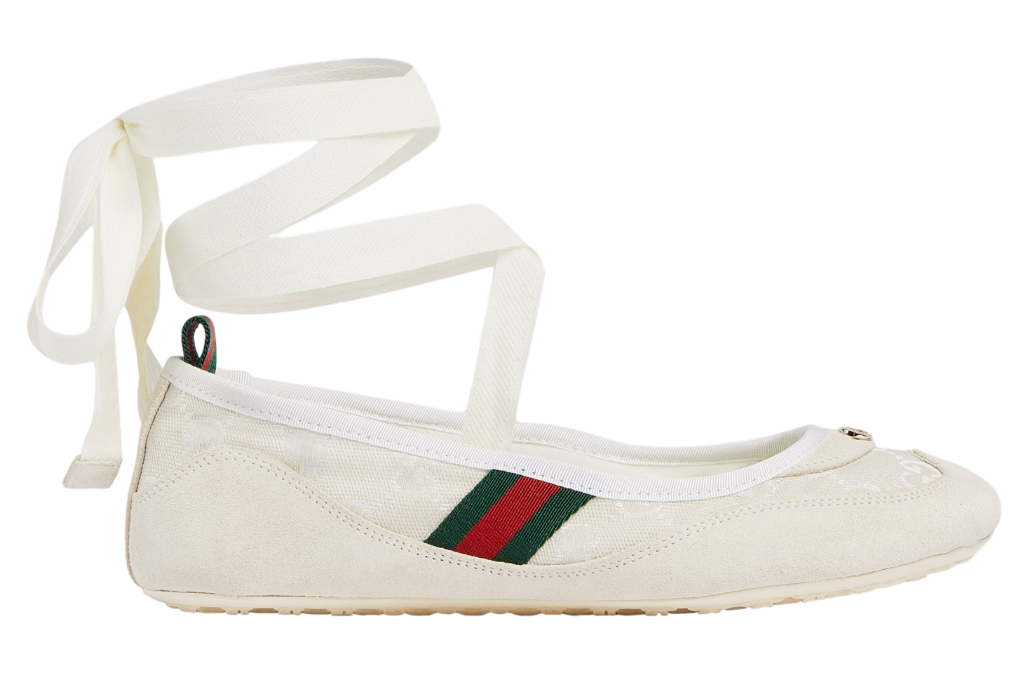 Gucci Shift Ballerina WMNS Off White Canvas