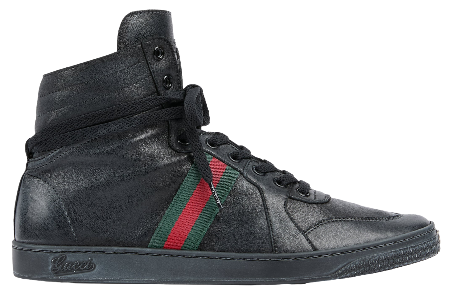 Gucci Stretch High Black Leather