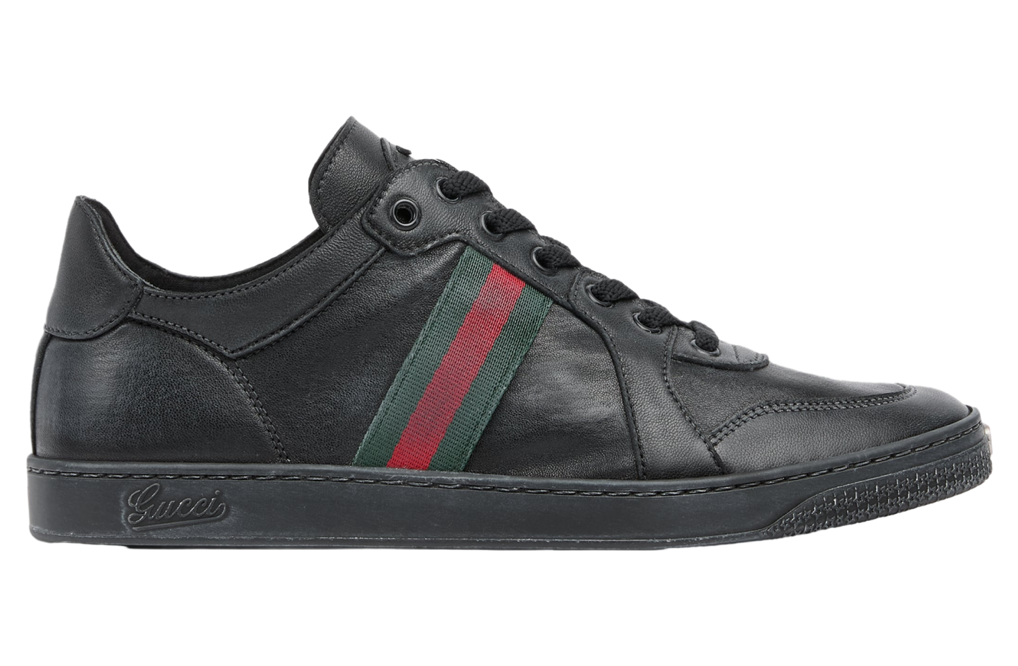 Gucci Stretch Low Black Leather