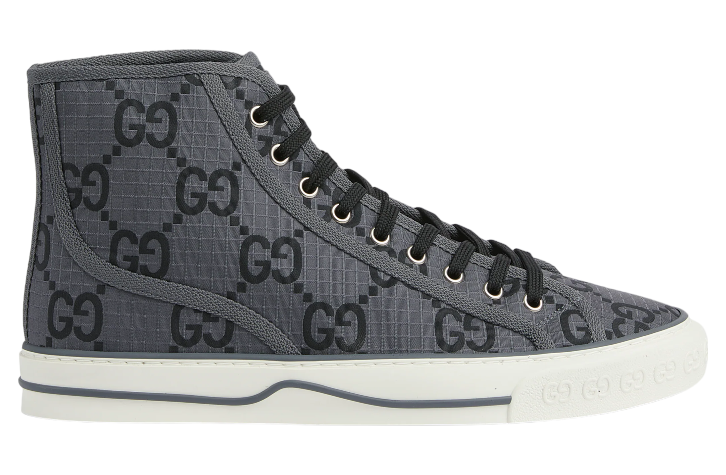 Gucci Tennis 1977 High Dark Grey / Black Ripstop