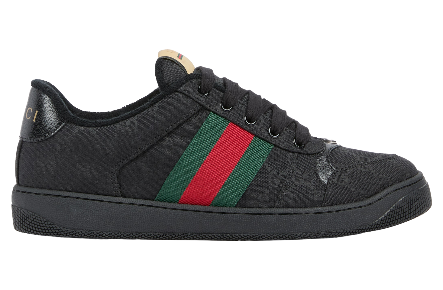 Gucci Worn-Out Effect Screener Black Gg Canvas