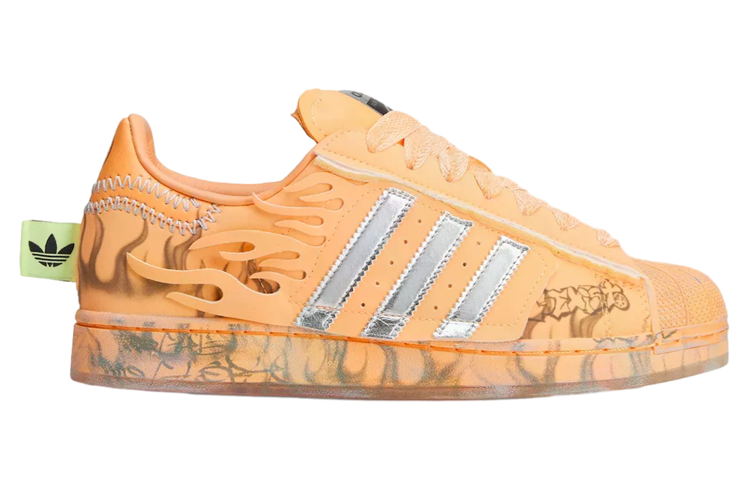 Hellstar x Adidas Superstar Hazy Orange / Silver Metallic