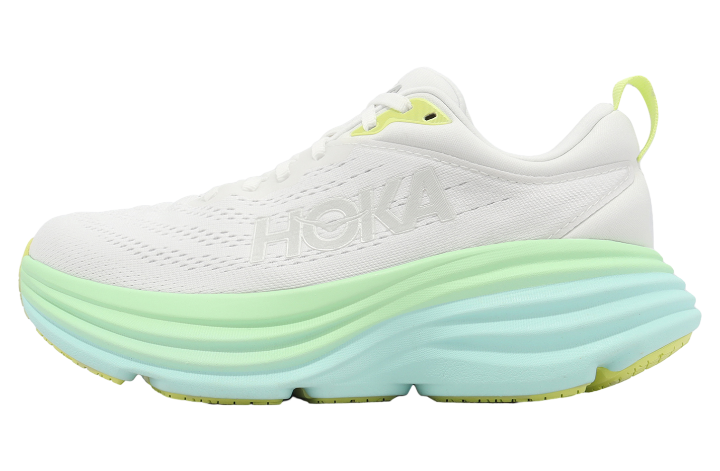 Hoka Bondi 8 D Wide WMNS Champagne White / Sea Blue