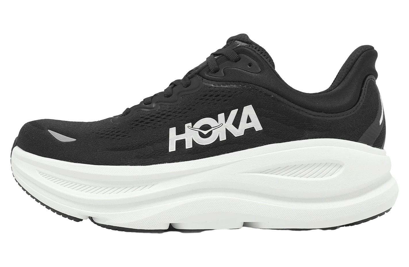 Hoka Bondi 9 2E Wide Black / White