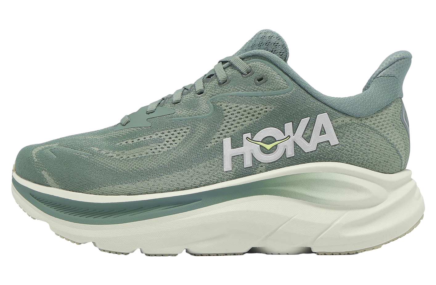 Hoka Clifton 10 2E Wide Fern Green / Silver