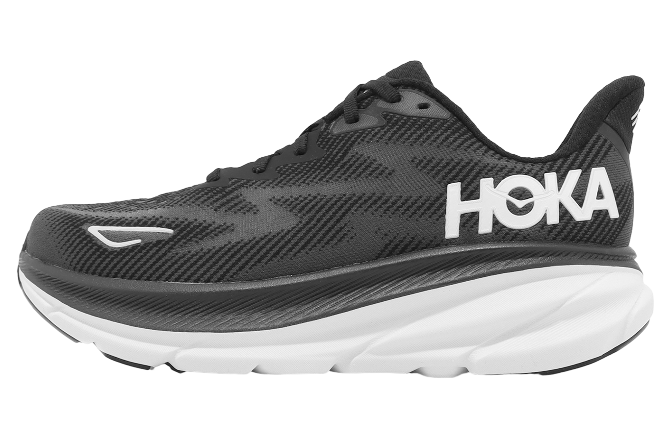 Hoka Clifton 9 2E Wide Black / White