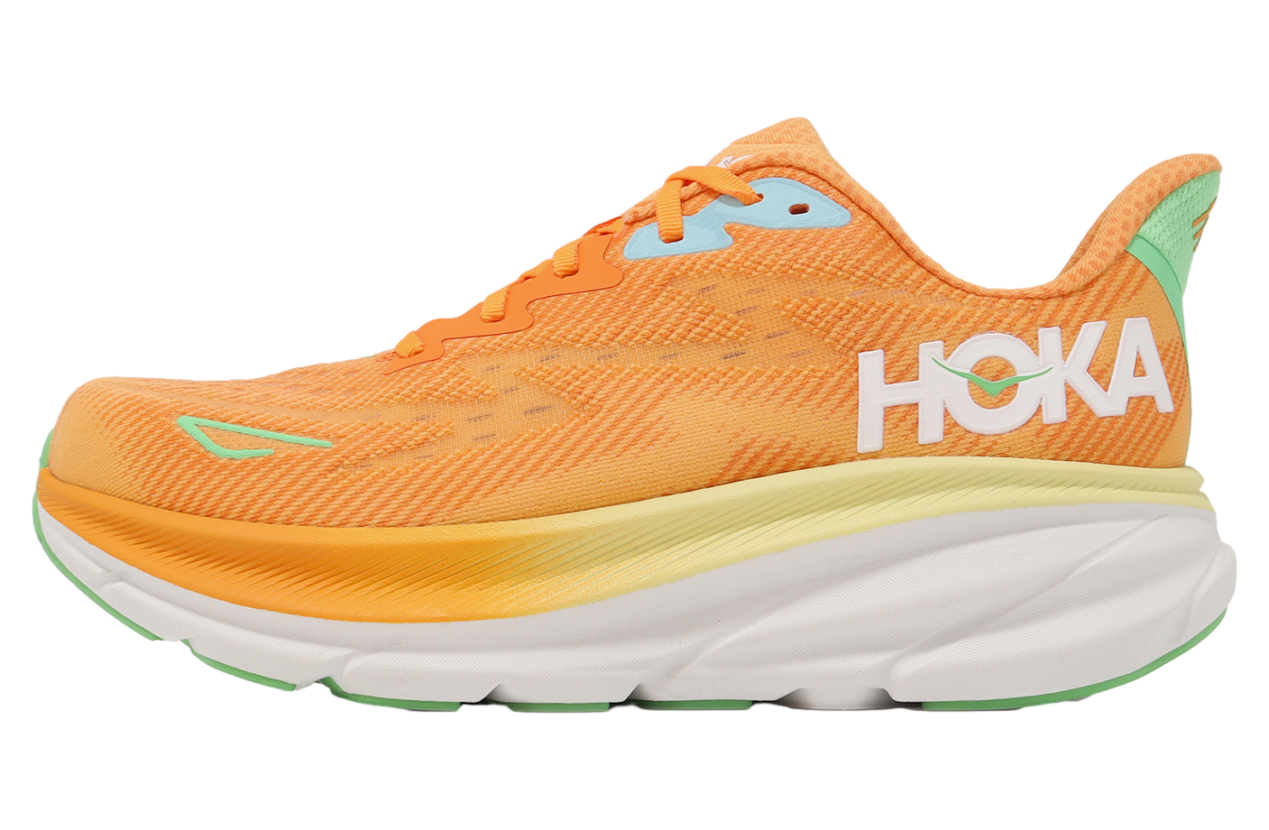 Hoka Clifton 9 2E Wide Orange / Yellow