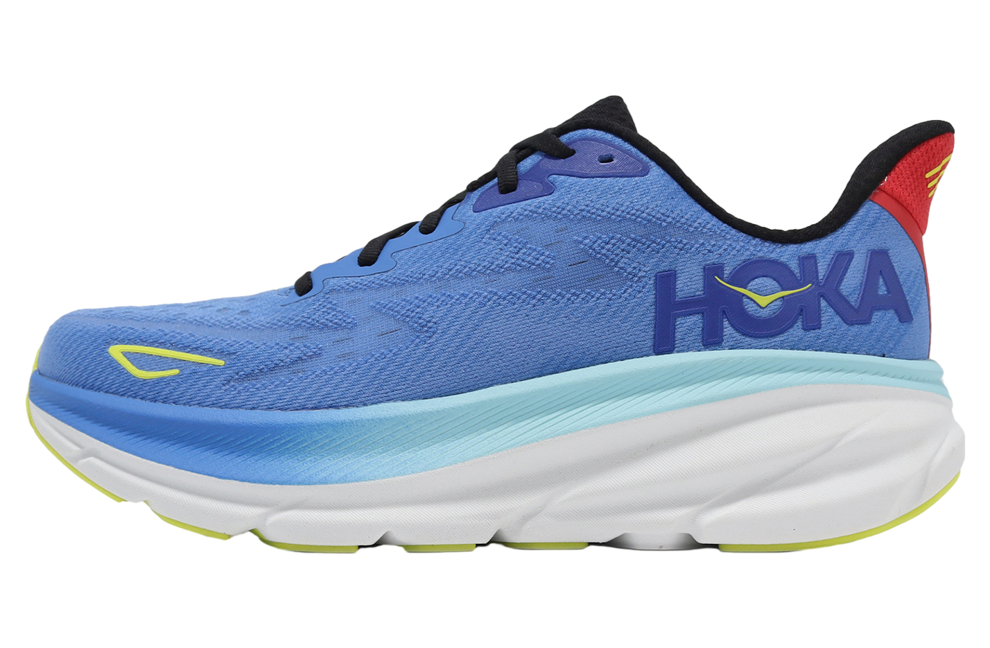 Hoka Clifton 9 Cyan / Cherry Red