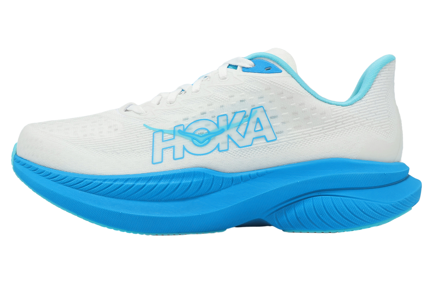 Hoka Mach 6 2E Wide White / Blue