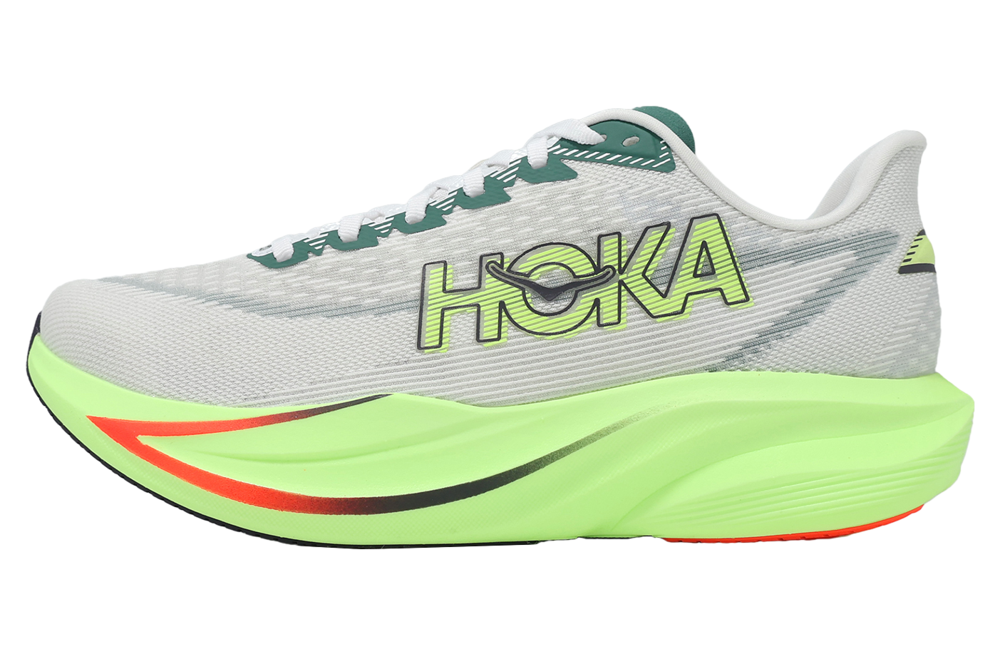 Hoka Mach 7 2E Wide White / Green
