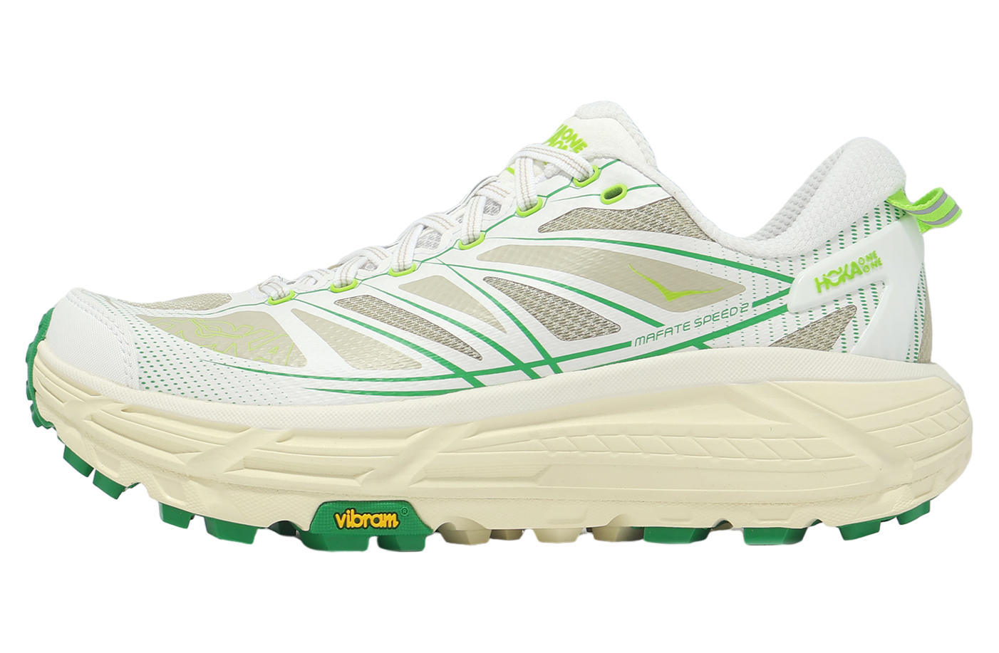 Hoka Mafate Speed 2 White / Fresh Cut Grass