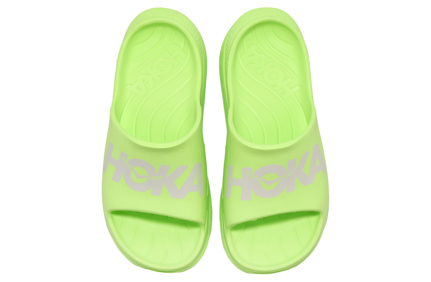 Hoka Ora Athletic Slide Lettuce / White