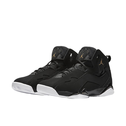 true flight jordans black gold