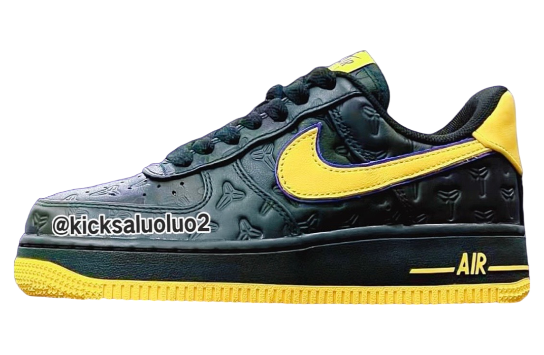 Kobe Bryant x Nike Air Force 1 Low Black Varsity Maize Dec 2024 HV5122 001 KicksOnFire