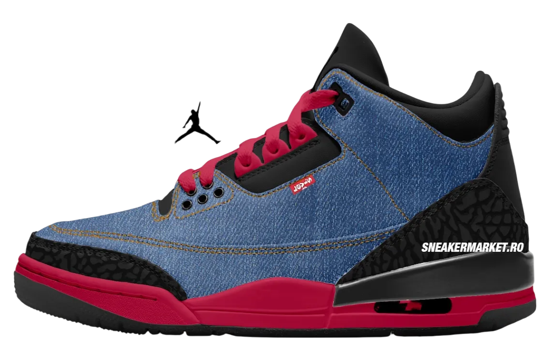 Levi’s x Air Jordan 3 Denim / Gym Red
