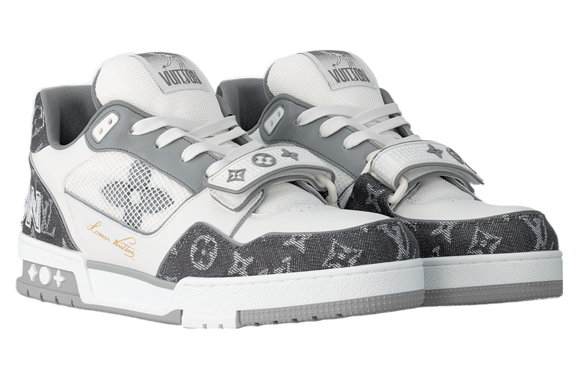 Louis Vuitton LV Trainer Grey / White with Strap