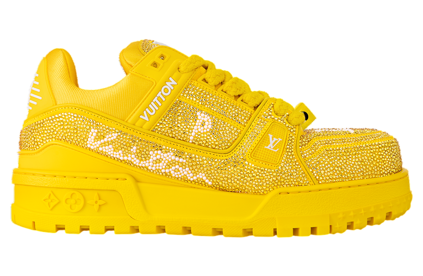 Louis Vuitton LV Trainer Maxi Yellow Swarovski