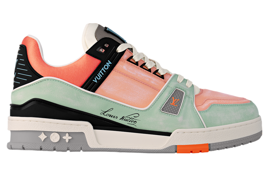 Louis Vuitton LV Trainer Orange / Green