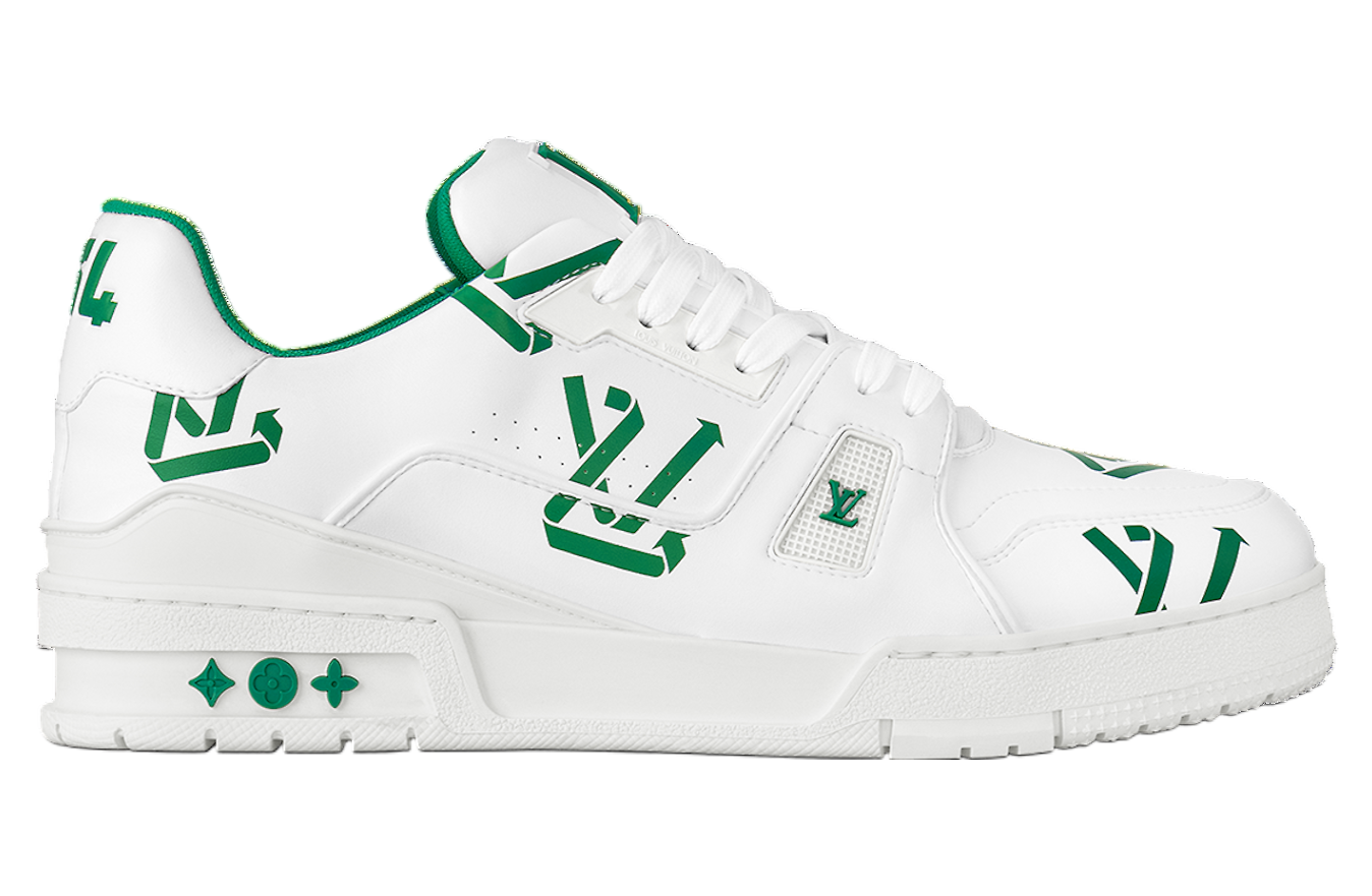 Louis Vuitton LV Trainer White Green Recycled