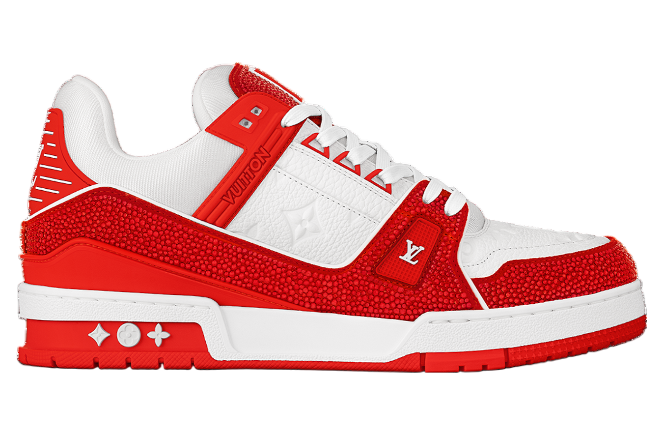 Louis Vuitton LV Trainer White / Red Crystals