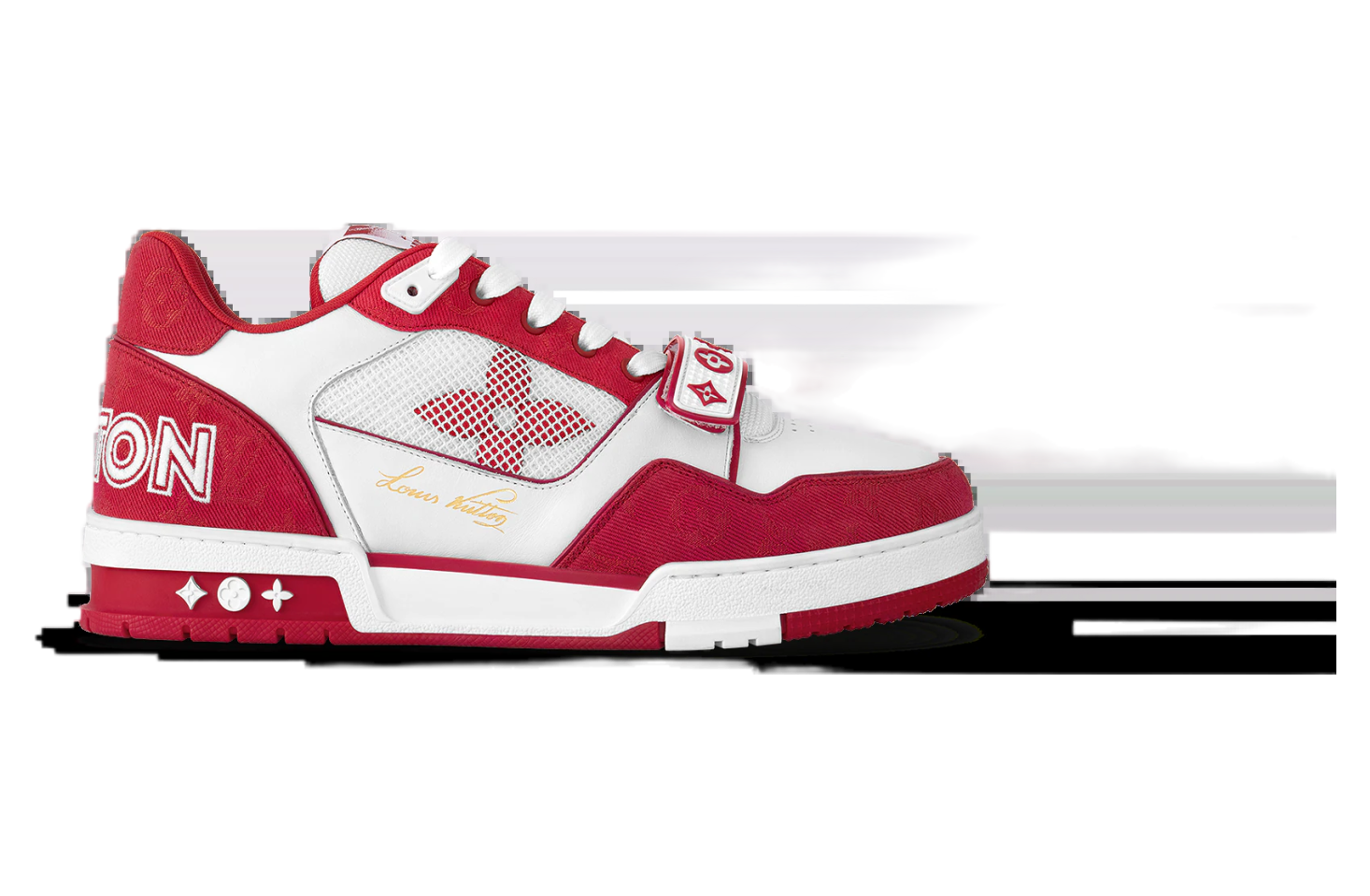 Louis Vuitton LV Trainer White / Red (Monogram Denim)