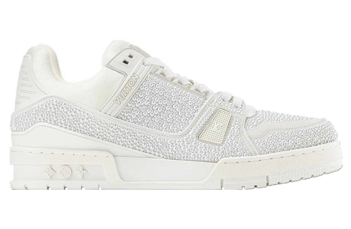 Louis Vuitton LV Trainer White / White / Swarovski™ Pearls