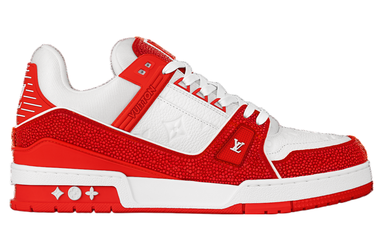 Louis Vuitton LV Trainer WMNS White / Red Swarovski