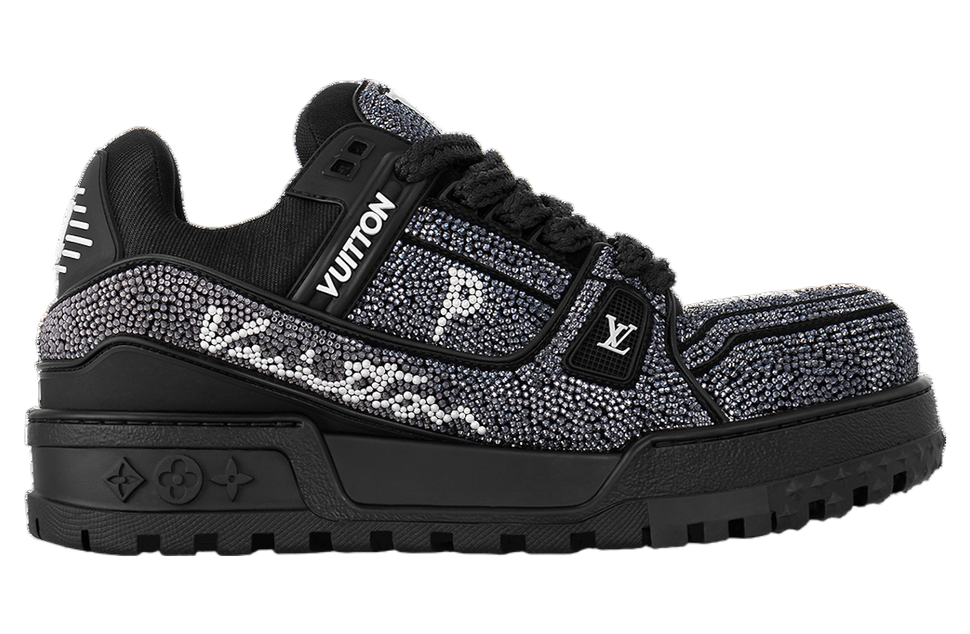 Louis Vuitton x Pharrell Williams LV Trainer Maxi Black / Swarovski