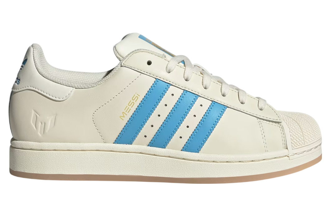 Messi X Adidas Superstar Cream White / Semi Blue Burst