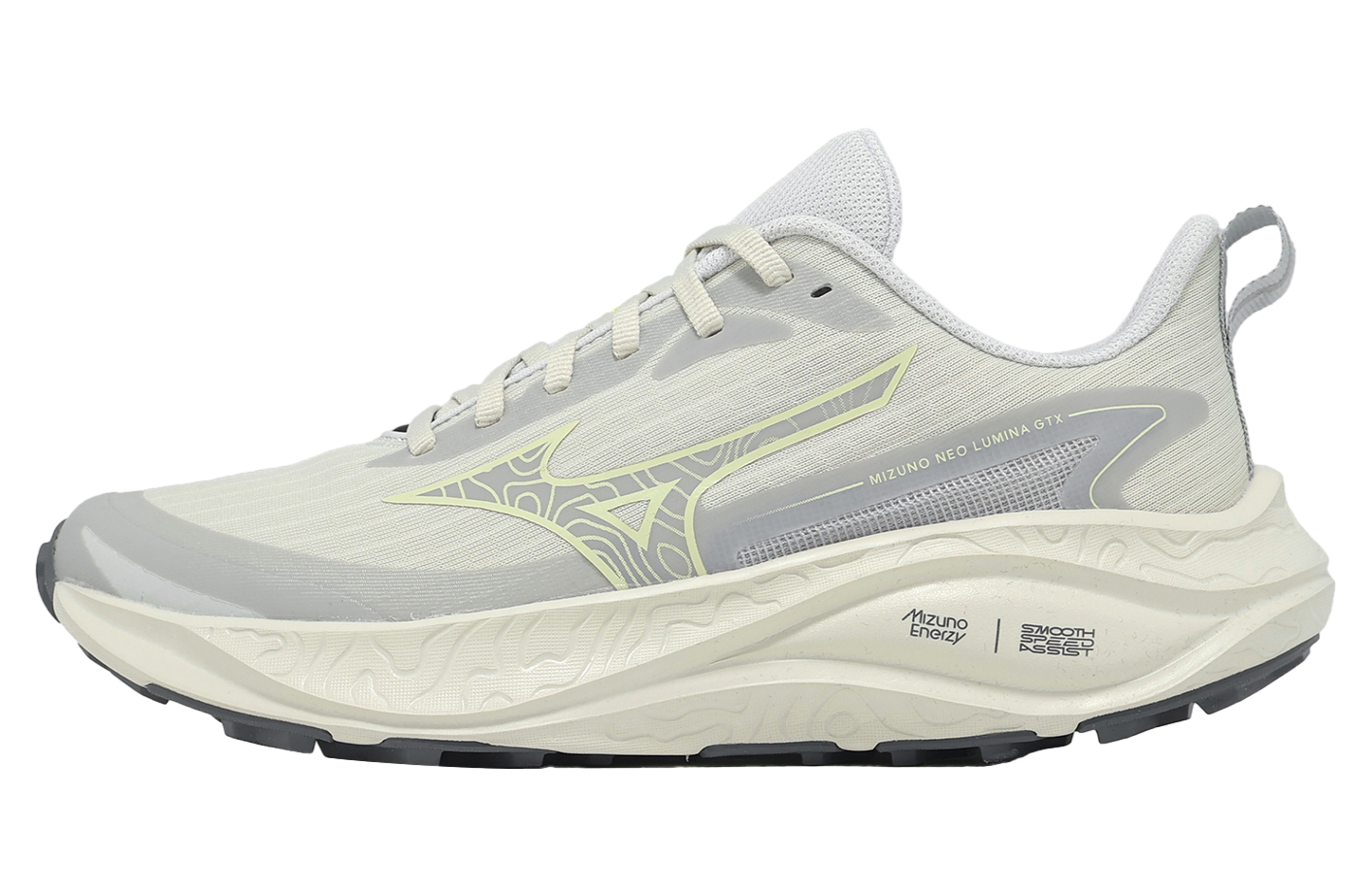 ユノ　ブロマ Mizuno Neo Lumina GTX White / Grey - Jan 2026 - J1GK265921
