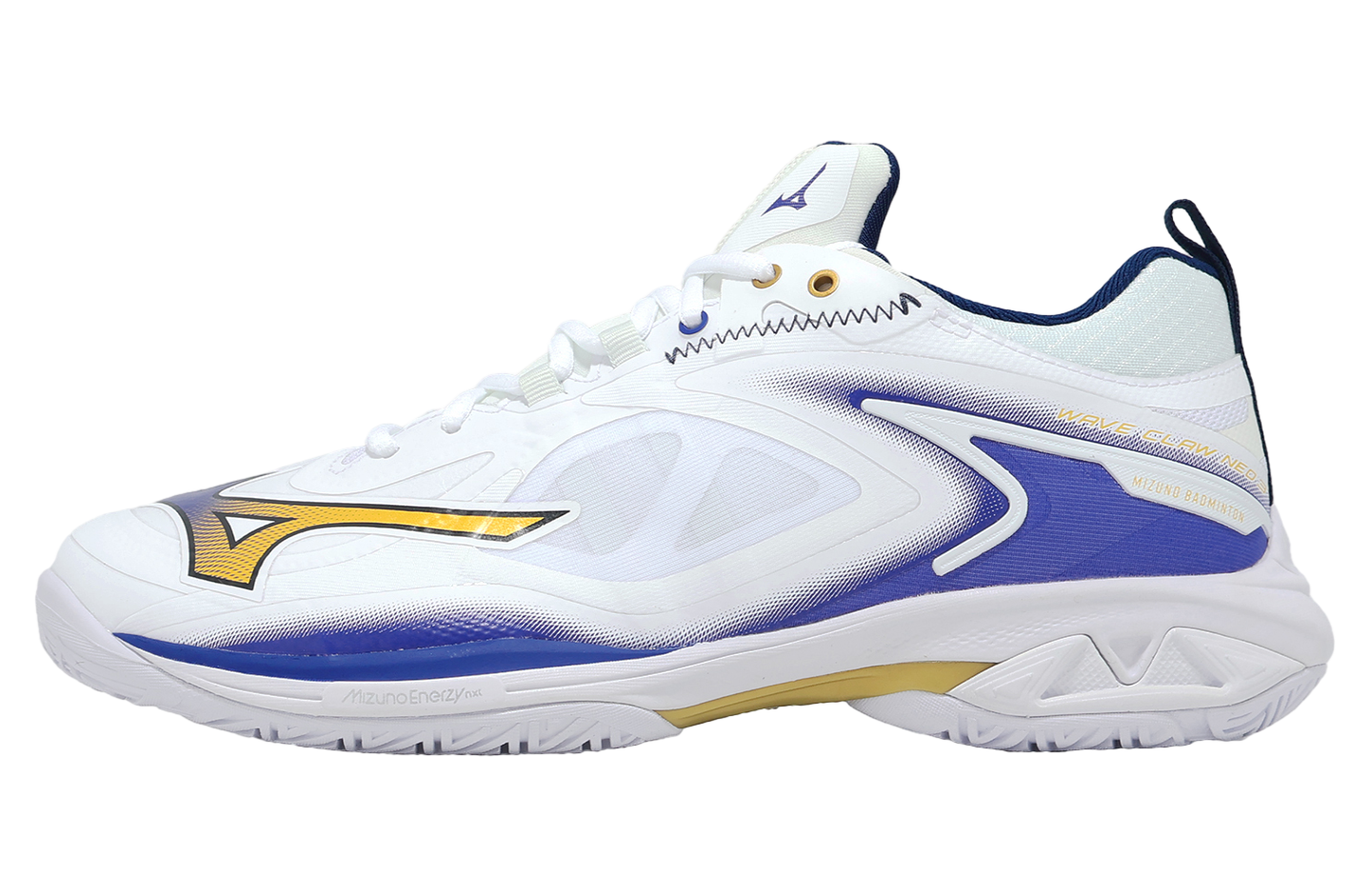 Mizuno Wave Claw Neo 3 Wide White / Blue / Golden