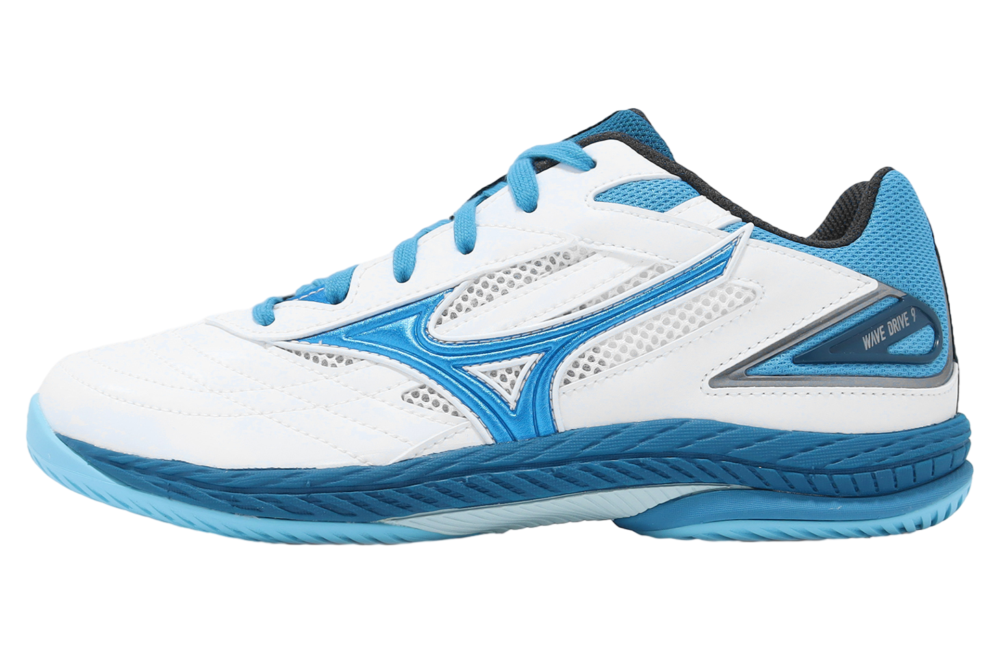 Mizuno Wave Drive 9 White / Blue - Jan 2024 - 81GA220532