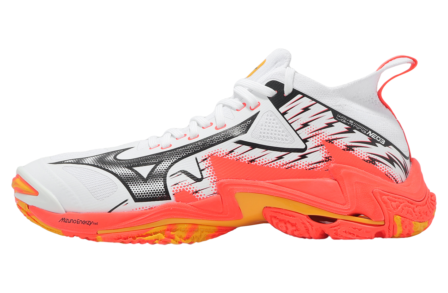 Miivo Mizuno Wave Lightning Neo 3 White / Orange - Jun 2025