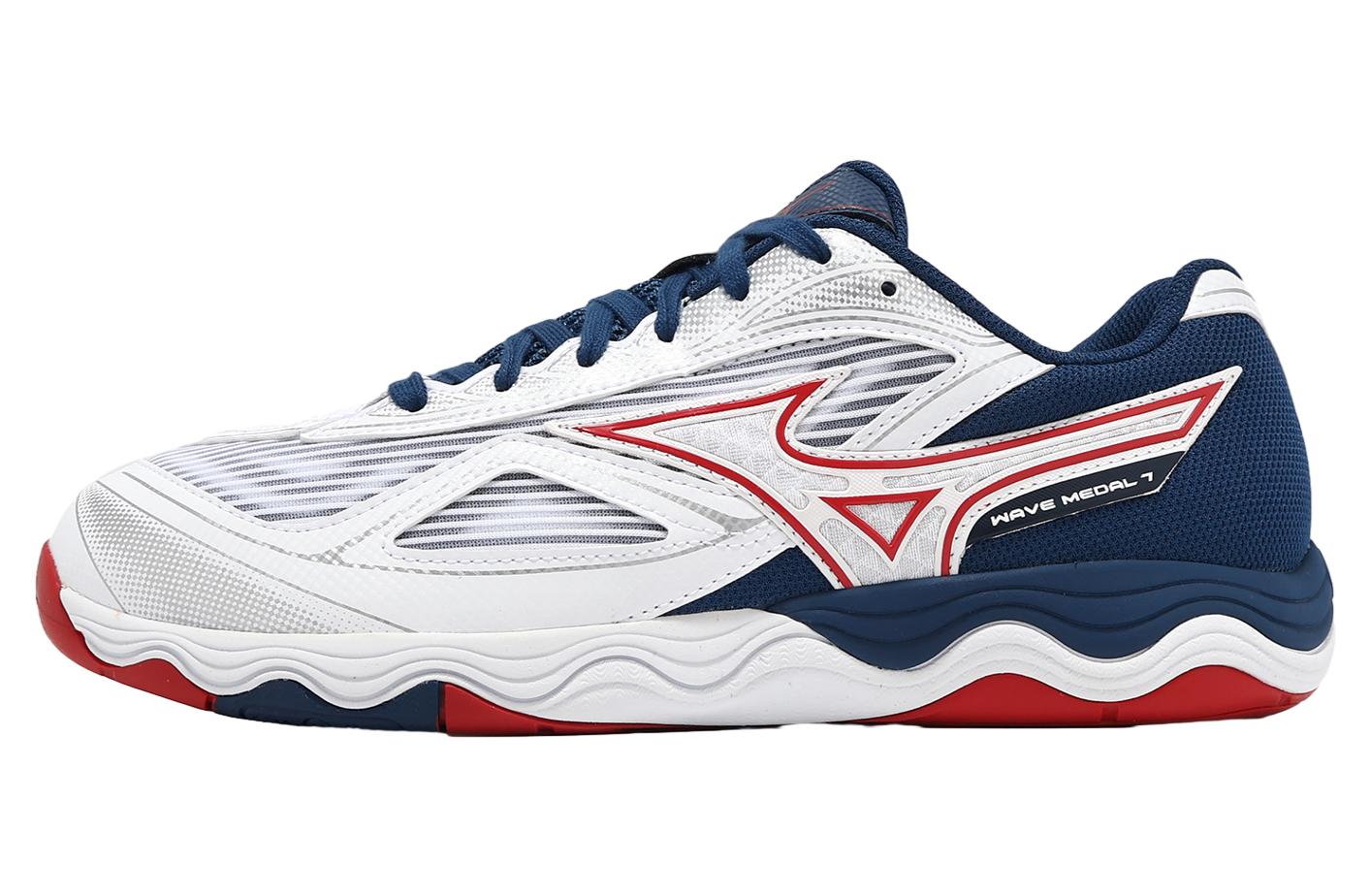 Mizuno Wave Medal 7 Wide White / Navy
