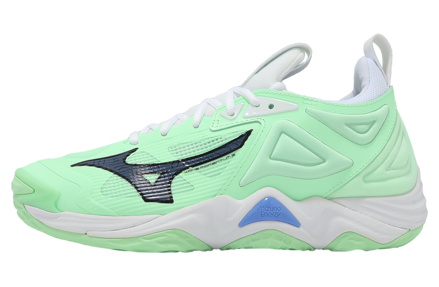 わかな　MINTON Mizuno Wave Momentum 3 Green / White - Jan 2025 - V1GA231287