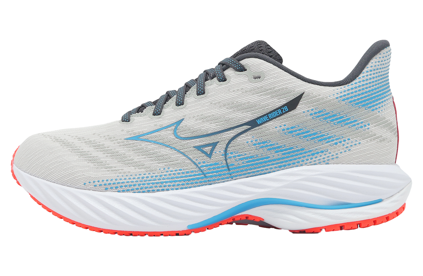 Mizuno Wave Rider 28 Grey / Blue - Nov 2024 - J1GC240357