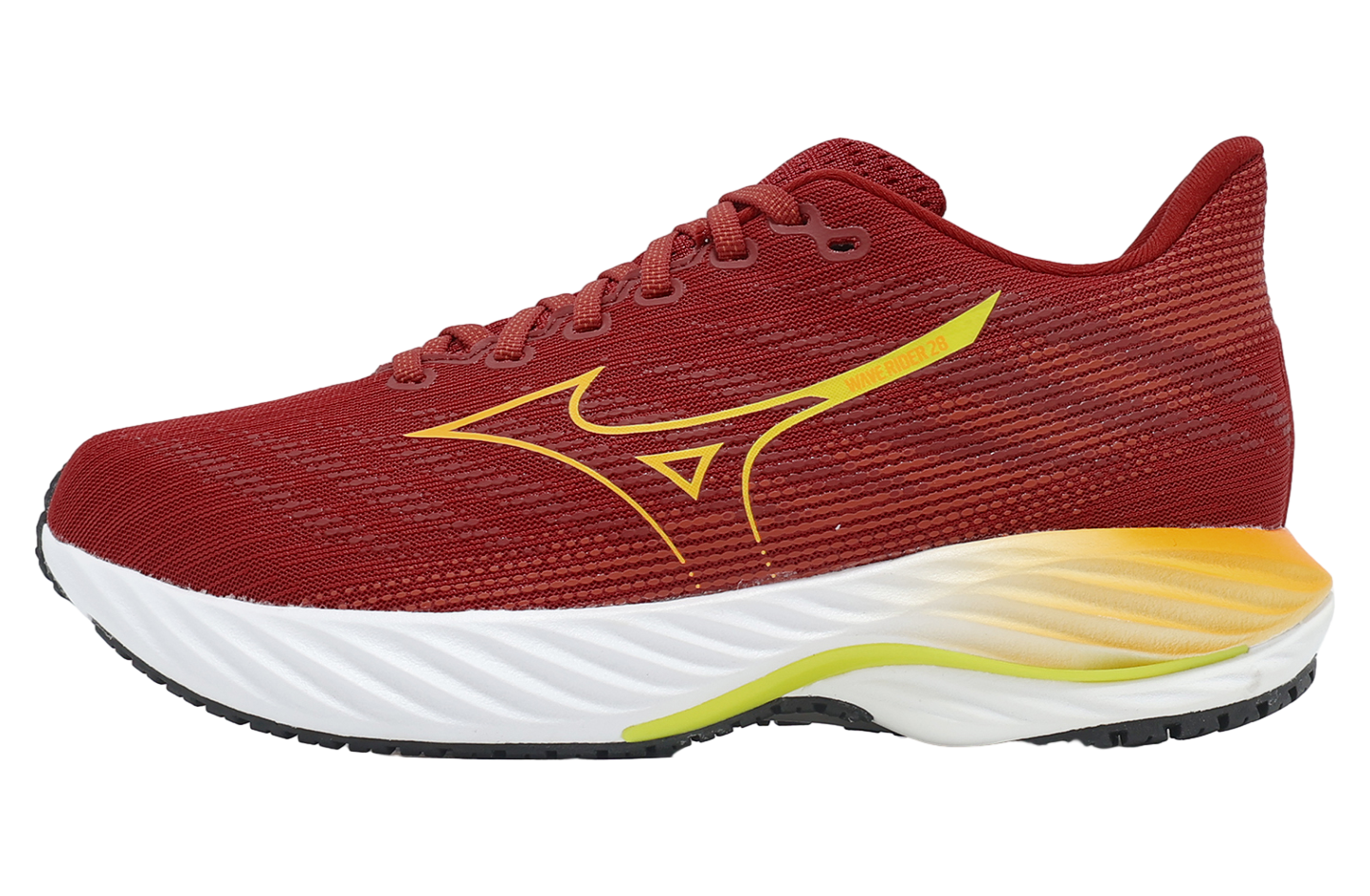 Mizuno Wave Rider 28 Red / Yellow - Feb 2025 - J1GC240355