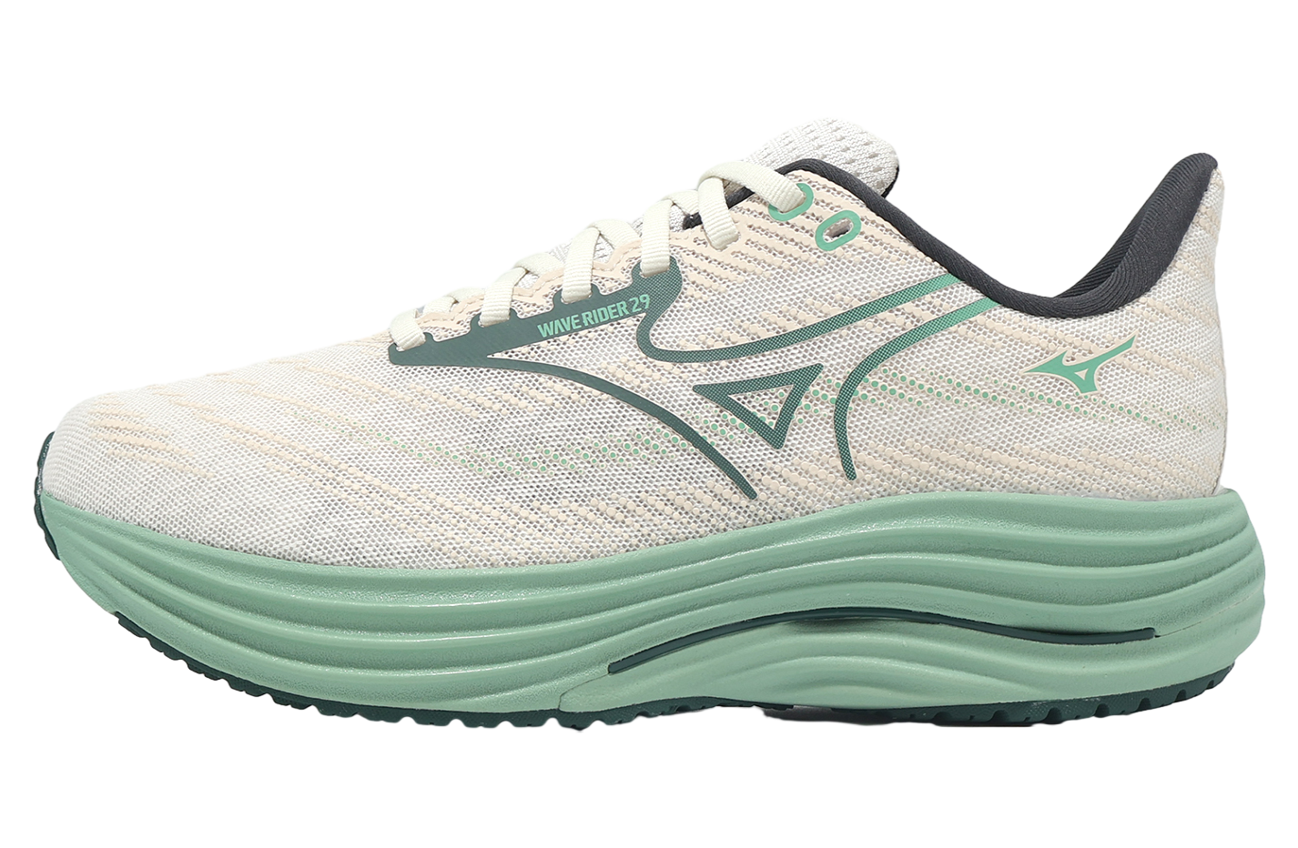 MIZUNO - waca146 Mizuno Wave Rider 29 Super Wide Beige / Green - Jun 2025