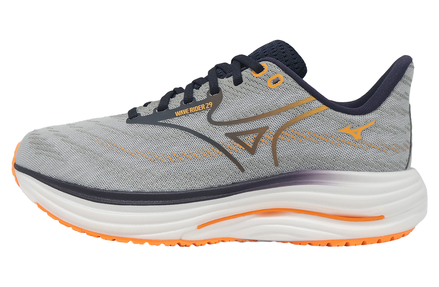 スニーカー MIZUNO Men Sneakers J1GC2402 51 Grey Mizuno Wave Sky 8 Men's Running Shoes - Citadel/Vintage Indigo
