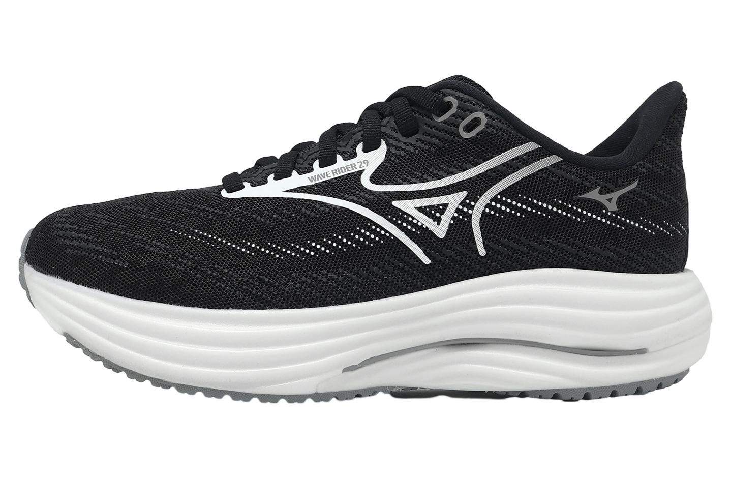 はな Mizuno Wave Rider 29 Super Wide WMNS Black / White - Jun