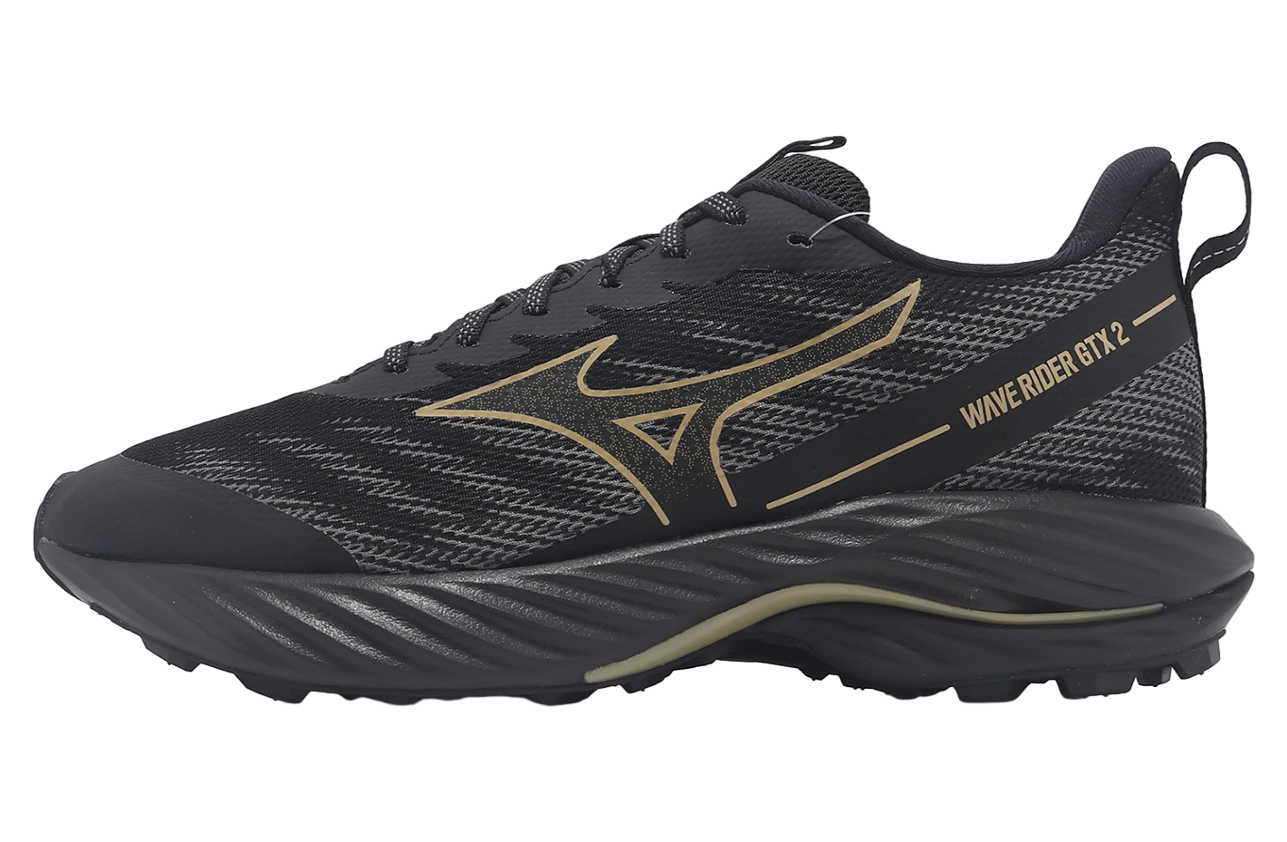 Mizuno Wave Rider GTX 2 2E Wide Black / Gold - Jan 2025