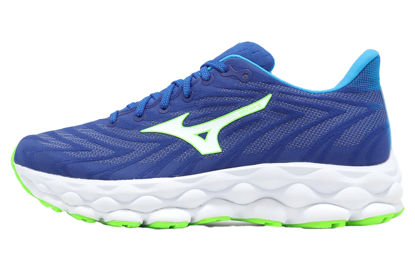 Mizuno Wave Sky 8 Blue / Green - Jan 2025 - J1GC240253