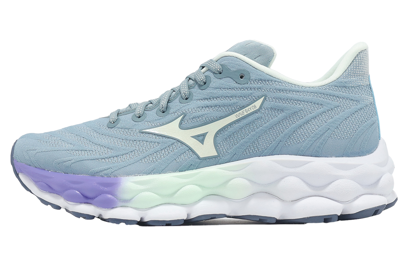☆BLUE SKY☆ Mizuno Wave Sky 8 WMNS Blue / White - Feb 2025 - J1GD240271
