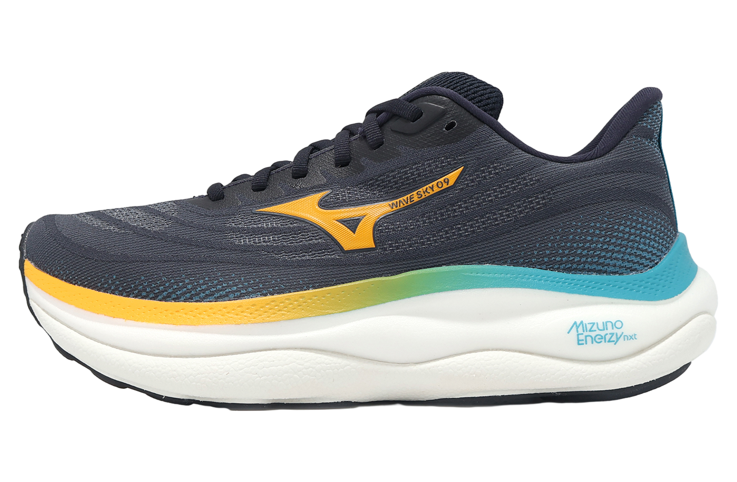 Mizuno Wave Sky 9 Navy / Orange - Jul 2025 - J1GC250201