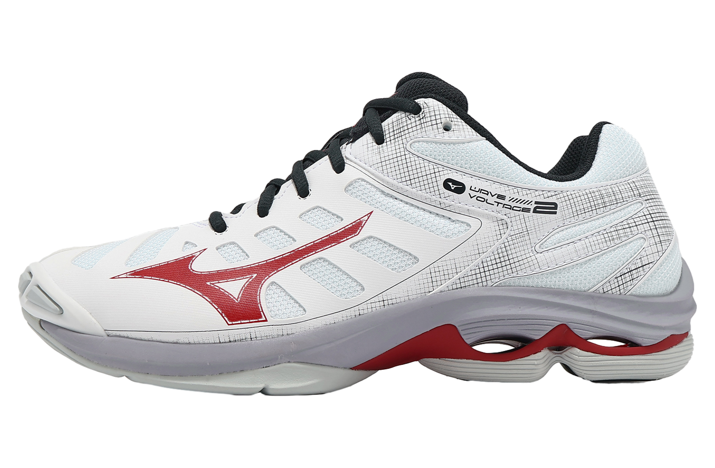 Mizuno Wave Voltage 2 White / Red - Aug 2024 - V1GA246021