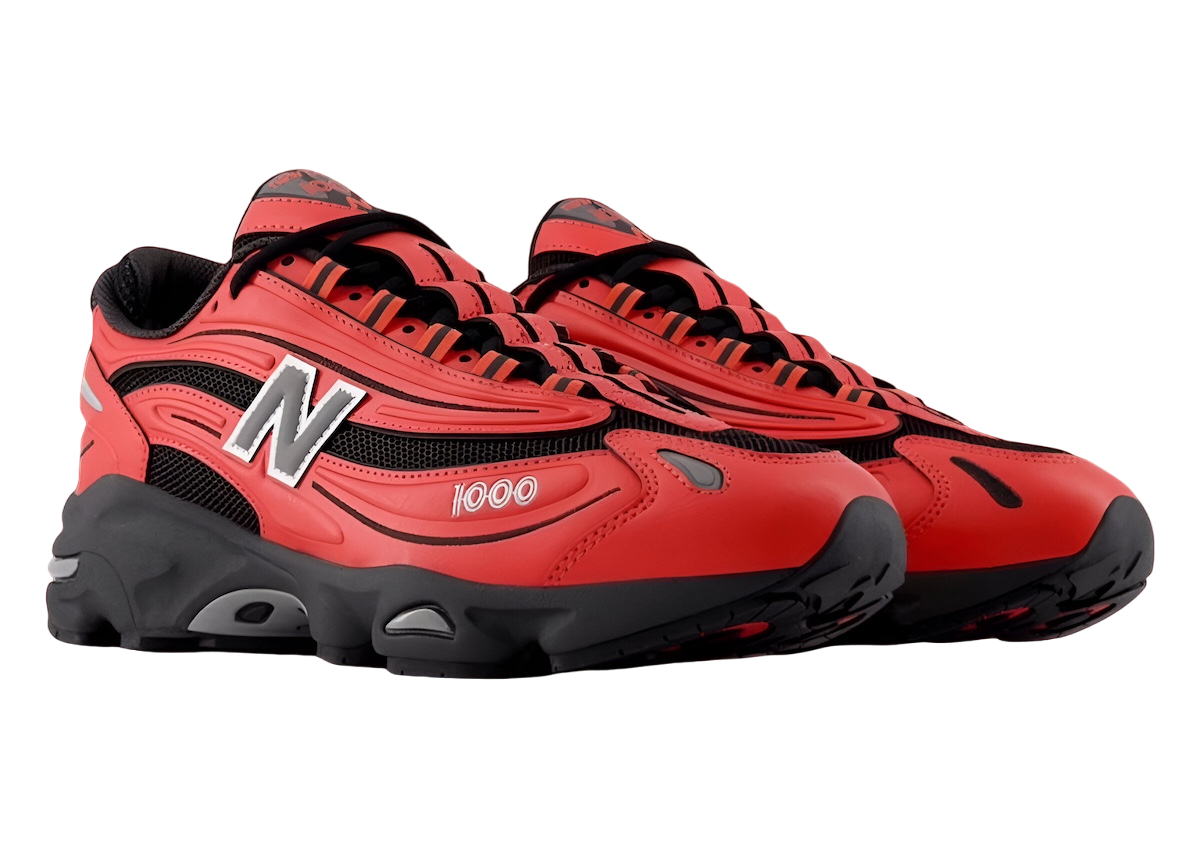 Red and black new balance shoes online