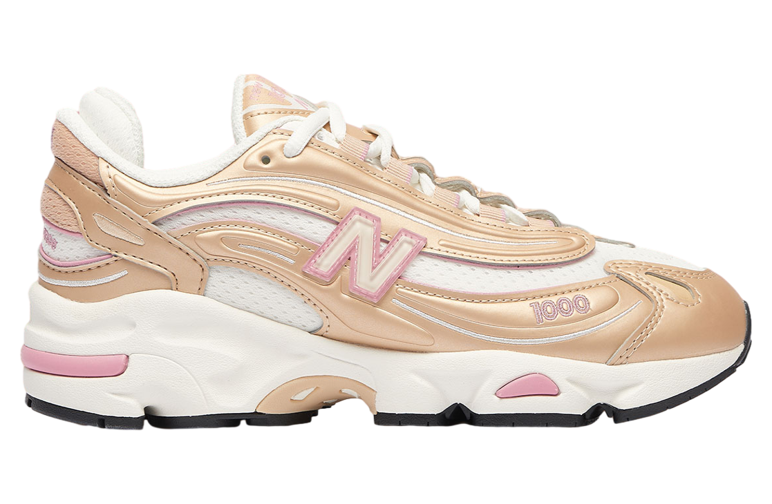 New Balance 1000 White / Metallic Gold / Pink