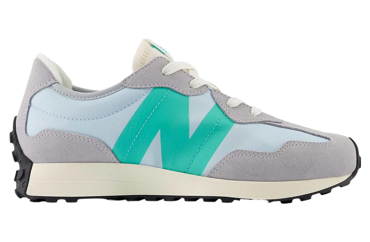 New Balance 327 GS Aluminum Grey / Cyber Jade