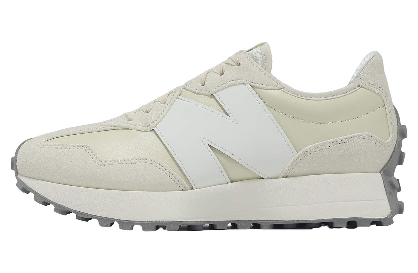 ゆもページ New Balance 327 sneakers in white with pink and burgundy