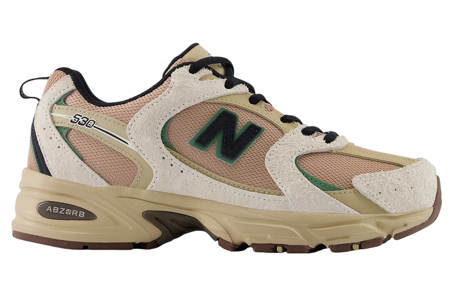 New balance 530 green suede best sale